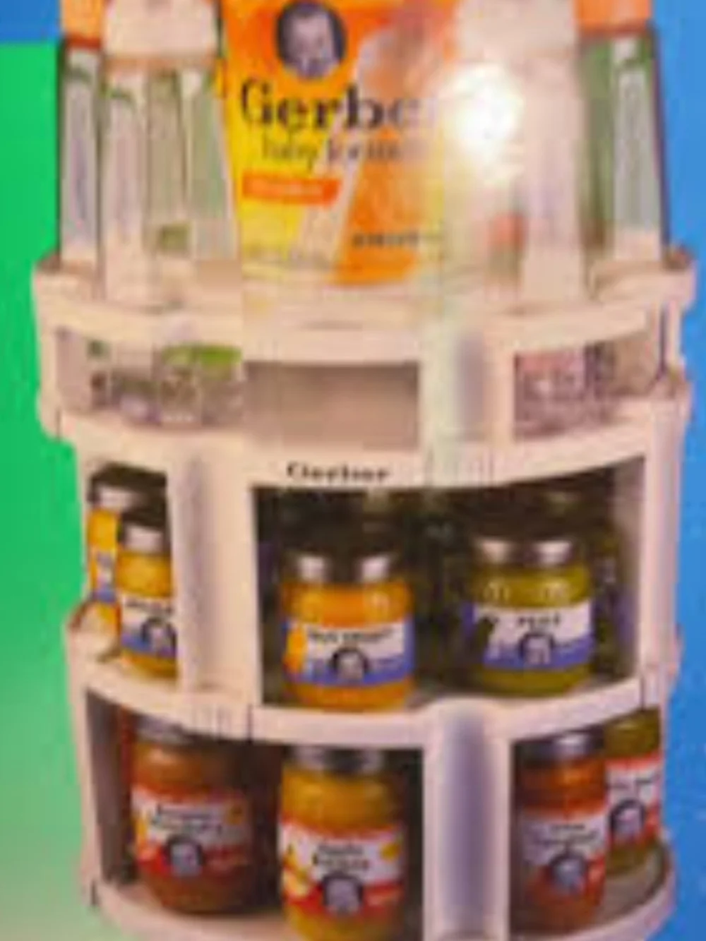 Gerber White 3-Tier Rotating Makeup Organizer